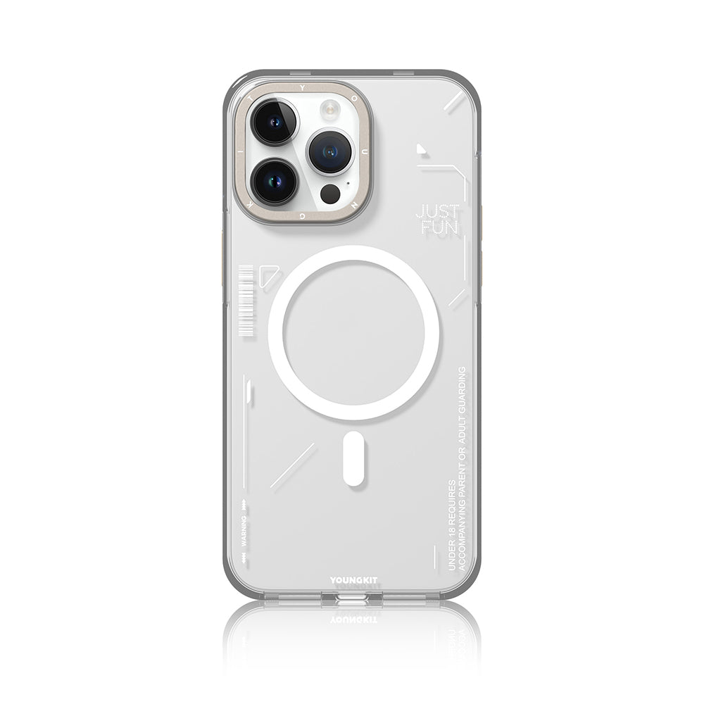 iPhone 16 Pro Kılıf M-safe Şarj Özellikli Çıkarılabilir Arka Yüzeyli Youngkit Mecha Kapak
