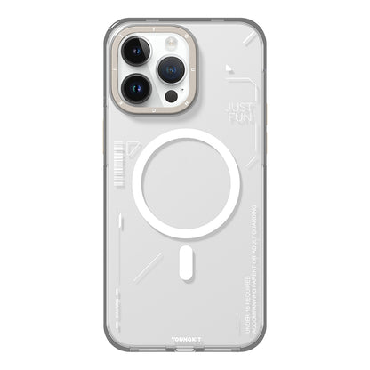 iPhone 16 Pro Kılıf M-safe Şarj Özellikli Çıkarılabilir Arka Yüzeyli Youngkit Mecha Kapak