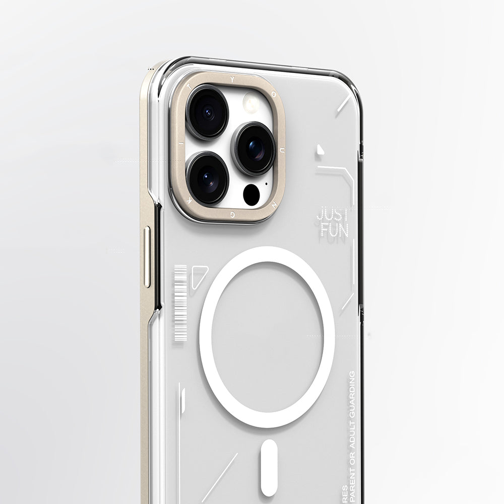 iPhone 16 Pro Kılıf M-safe Şarj Özellikli Çıkarılabilir Arka Yüzeyli Youngkit Mecha Kapak