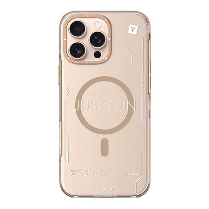 iPhone 16 Pro Kılıf M-safe Şarj Özellikli Çıkarılabilir Arka Yüzeyli Youngkit Mecha Kapak