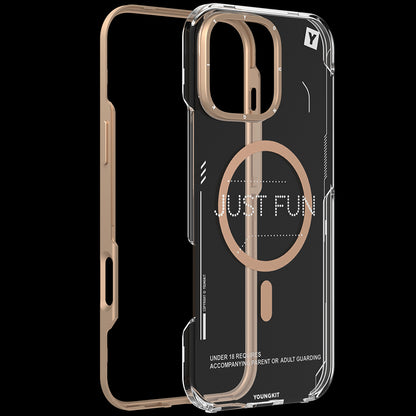 iPhone 16 Pro Kılıf M-safe Şarj Özellikli Çıkarılabilir Arka Yüzeyli Youngkit Mecha Kapak