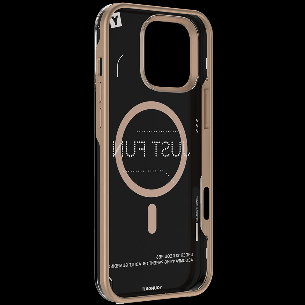 iPhone 16 Pro Kılıf M-safe Şarj Özellikli Çıkarılabilir Arka Yüzeyli Youngkit Mecha Kapak