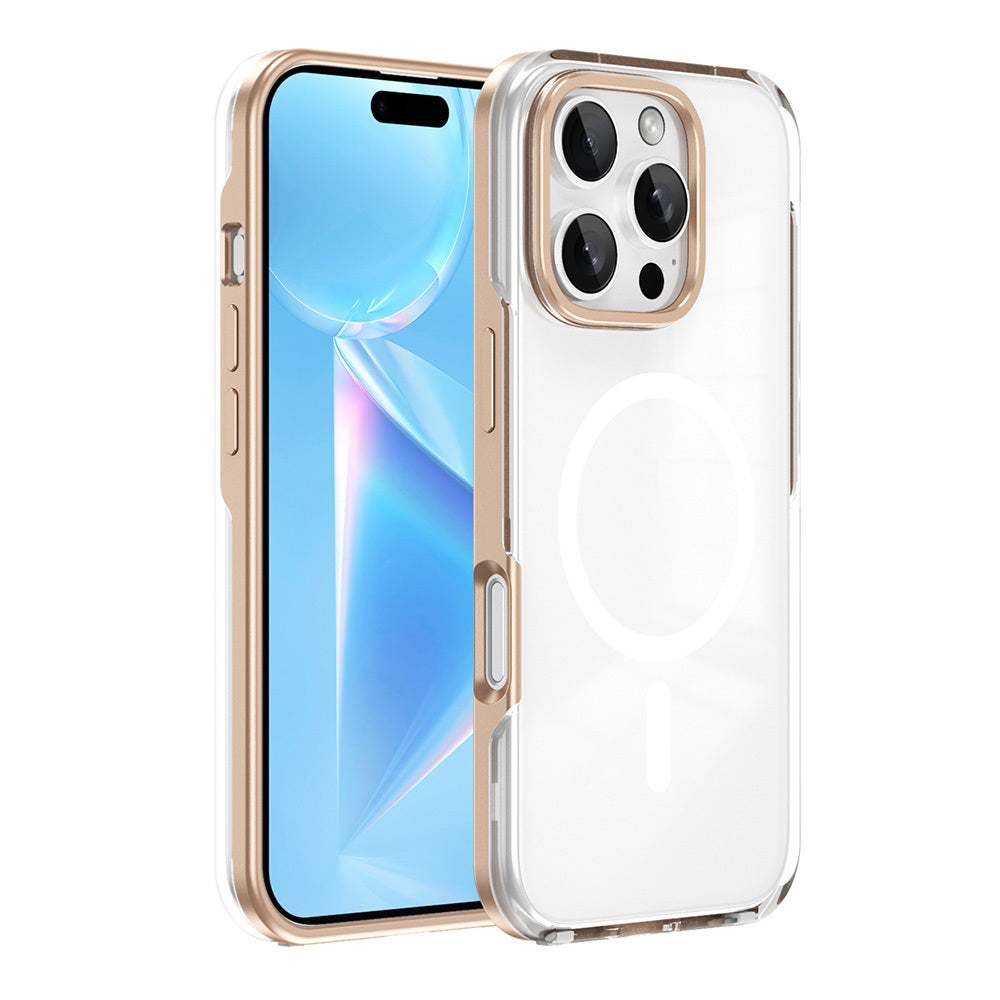 Apple iPhone 16 Pro Kılıf M-safe Şarj Özellikli Çıkarılabilir Arka Yüzeyli Zore Polar Kapak