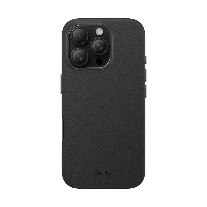 iPhone 16 Pro Kılıf M-safe Şarj Özellikli Çizilmeye Dayanıklı Benks VitaPro Serisi PU Deri Kapak