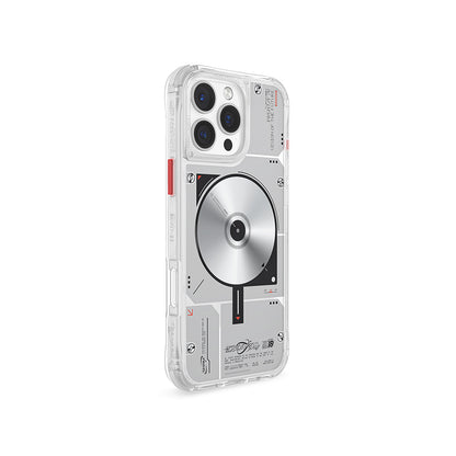 iPhone 16 Pro Kılıf M-safe Şarj Özellikli Disk Desenli Airbag Tasarımlı Skinarma Nova Kapak