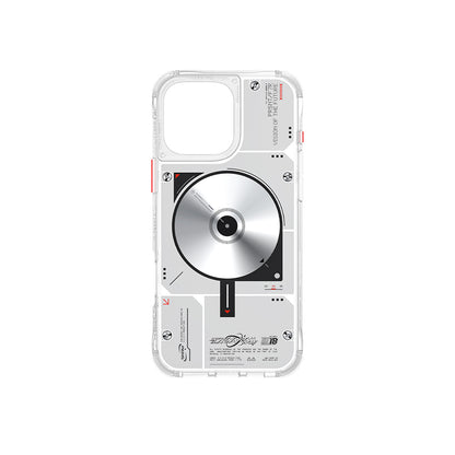 iPhone 16 Pro Kılıf M-safe Şarj Özellikli Disk Desenli Airbag Tasarımlı Skinarma Nova Kapak