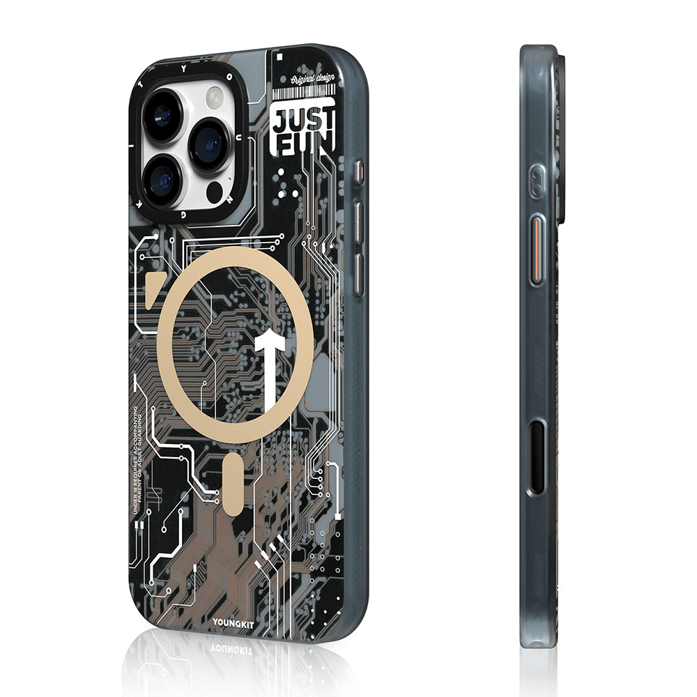 iPhone 16 Pro Kılıf M-safe Şarj Özellikli Kamera Denetim Butonlu Youngkit Technology Serisi Kapak