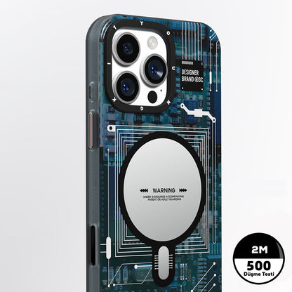 iPhone 16 Pro Kılıf M-safe Şarj Özellikli Kamera Denetim Butonlu Youngkit Technology Serisi Kapak