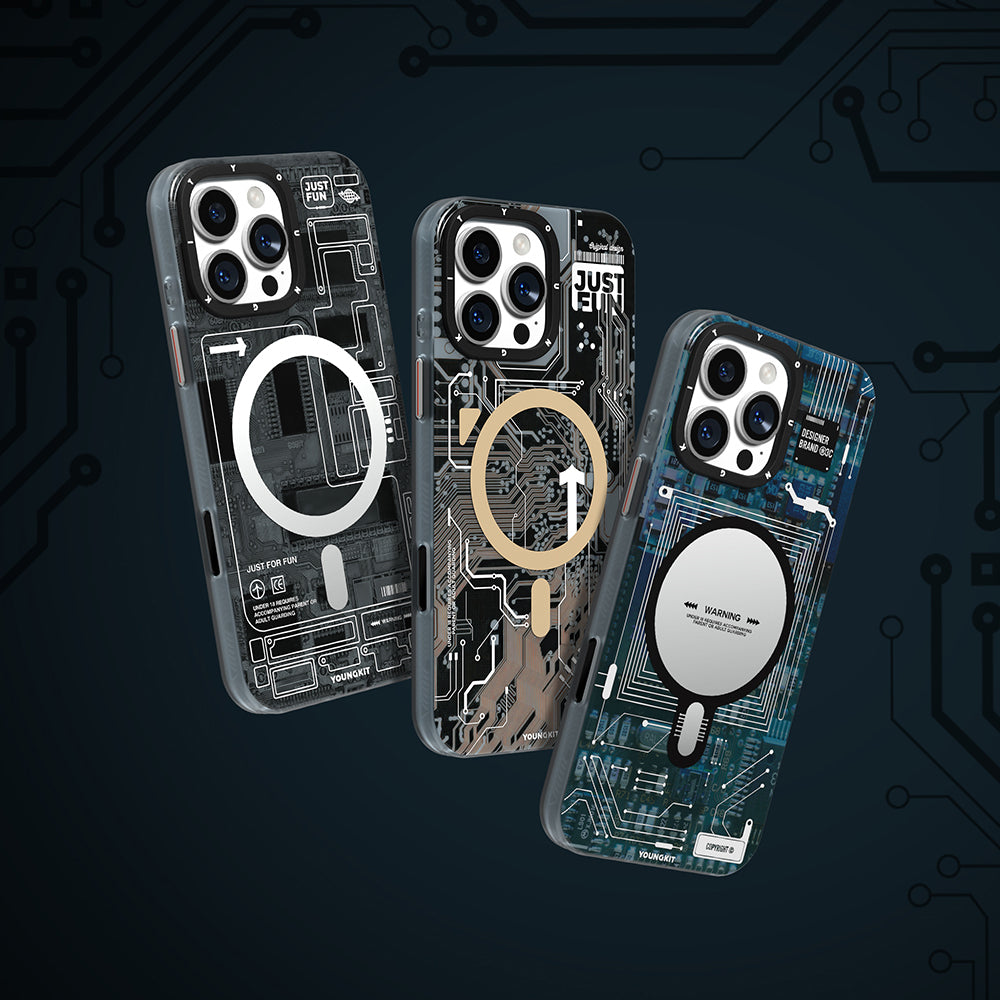 iPhone 16 Pro Kılıf M-safe Şarj Özellikli Kamera Denetim Butonlu Youngkit Technology Serisi Kapak