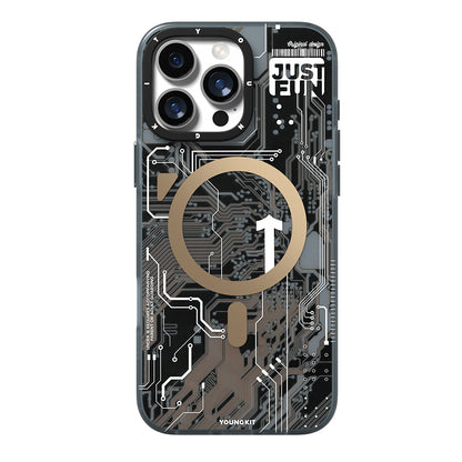 iPhone 16 Pro Kılıf M-safe Şarj Özellikli Kamera Denetim Butonlu Youngkit Technology Serisi Kapak