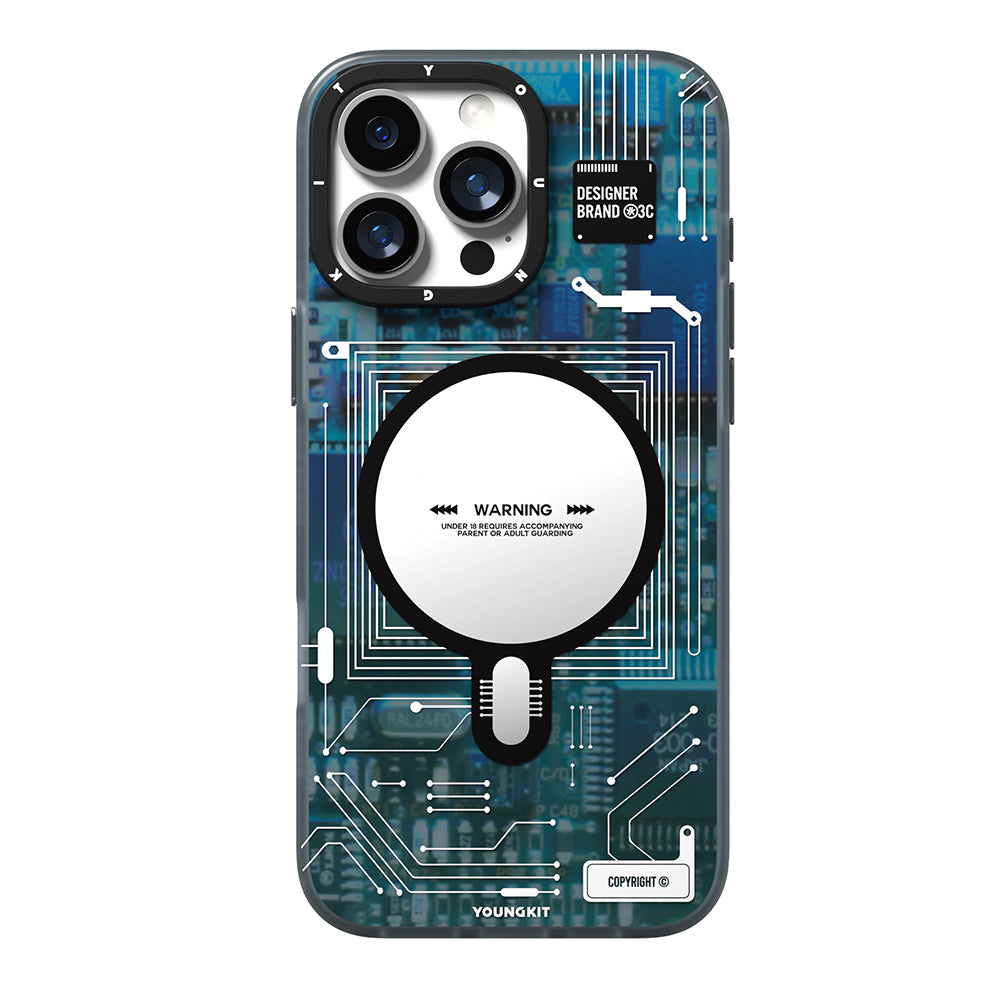 iPhone 16 Pro Kılıf M-safe Şarj Özellikli Kamera Denetim Butonlu Youngkit Technology Serisi Kapak