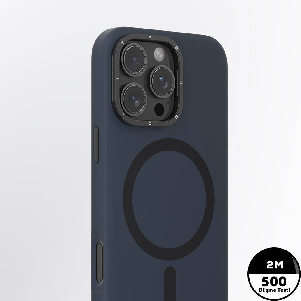 iPhone 16 Pro Kılıf M-safe Şarj Özellikli Kamera Standlı Youngkit Bitty Cream Kapak