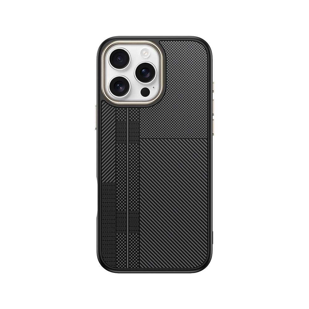 Apple iPhone 16 Pro Kılıf M-safe Şarj Özellikli Karbon Fiber Görünümlü Zore Antina Kapak