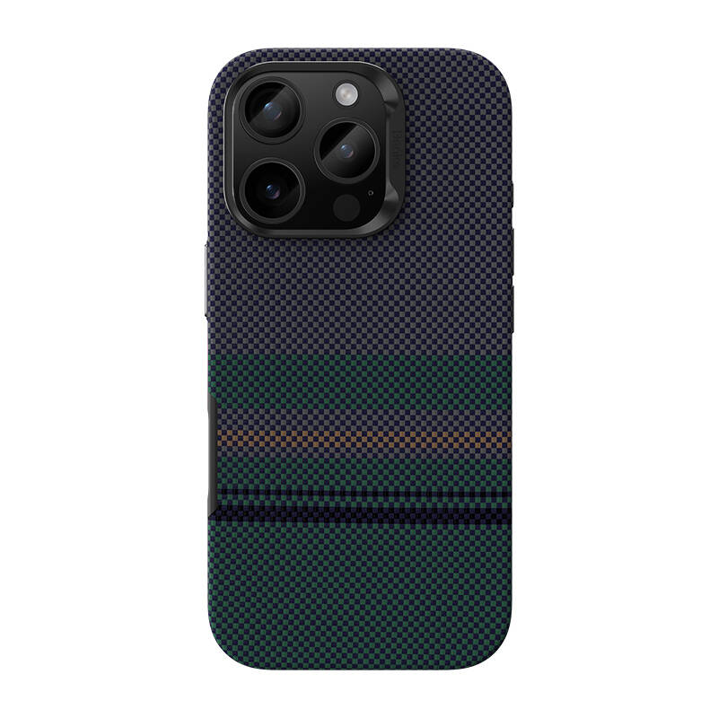 iPhone 16 Pro Kılıf M-safe Şarj Özellikli Karbon Fiber Tasarımlı Benks Aurora ArmorPro Kevlar Kapak