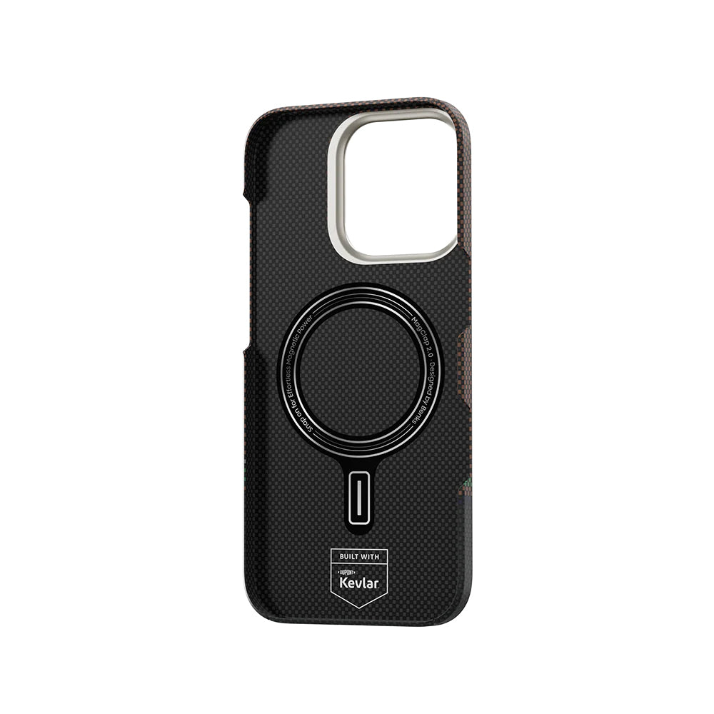 iPhone 16 Pro Kılıf M-safe Şarj Özellikli Karbon Fiber Tasarımlı Benks Prestige ArmorAir Kevlar Kapak