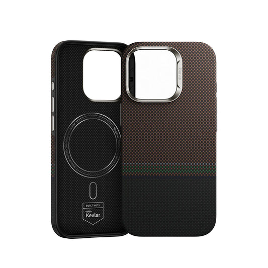 iPhone 16 Pro Kılıf M-safe Şarj Özellikli Karbon Fiber Tasarımlı Benks Prestige ArmorPro Kevlar Kapak
