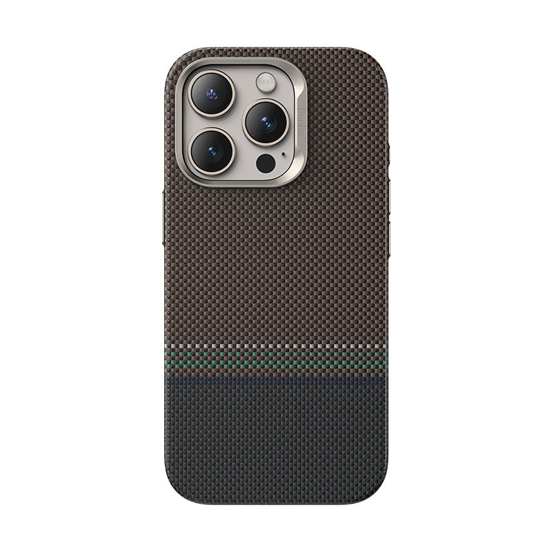 iPhone 16 Pro Kılıf M-safe Şarj Özellikli Karbon Fiber Tasarımlı Benks Prestige ArmorPro Kevlar Kapak