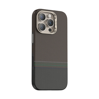 iPhone 16 Pro Kılıf M-safe Şarj Özellikli Karbon Fiber Tasarımlı Benks Prestige ArmorPro Kevlar Kapak