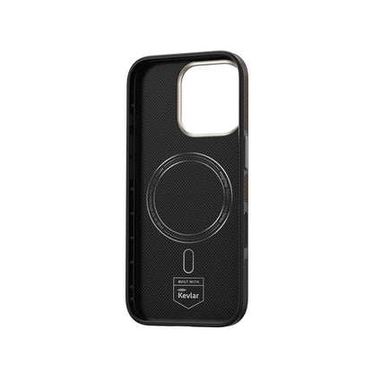 iPhone 16 Pro Kılıf M-safe Şarj Özellikli Karbon Fiber Tasarımlı Benks Prestige ArmorPro Kevlar Kapak