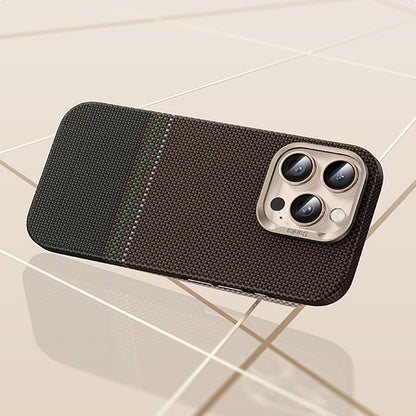 iPhone 16 Pro Kılıf M-safe Şarj Özellikli Karbon Fiber Tasarımlı Benks Prestige ArmorPro Kevlar Kapak
