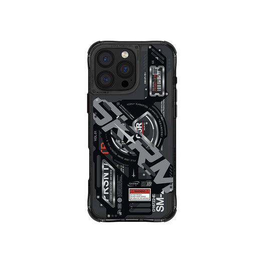 iPhone 16 Pro Kılıf M-safe Şarj Özellikli Katmanlı Makine Temalı SkinArma Ekho Kapak