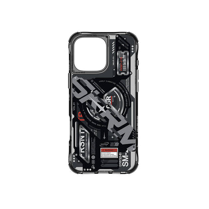 iPhone 16 Pro Kılıf M-safe Şarj Özellikli Katmanlı Makine Temalı SkinArma Ekho Kapak