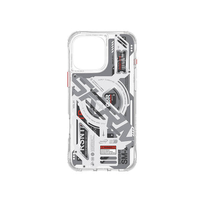 iPhone 16 Pro Kılıf M-safe Şarj Özellikli Katmanlı Makine Temalı SkinArma Ekho Kapak