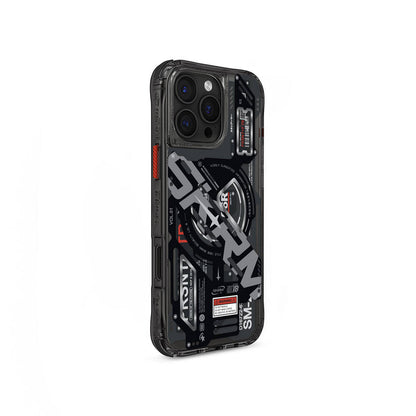 iPhone 16 Pro Kılıf M-safe Şarj Özellikli Katmanlı Makine Temalı SkinArma Ekho Kapak