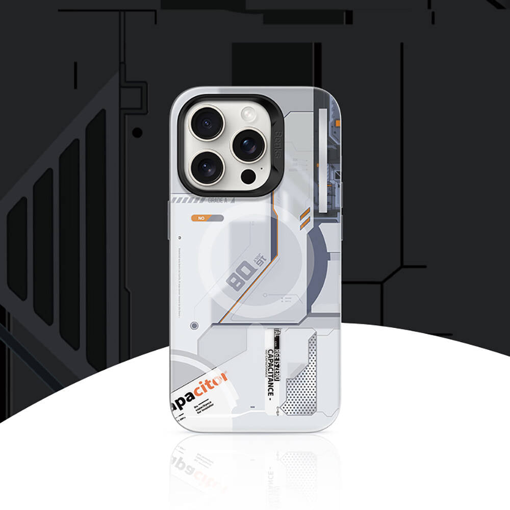 iPhone 16 Pro Kılıf M-safe Şarj Özellikli Mekanik Tasarımlı Benks Perspective Serisi Kapak