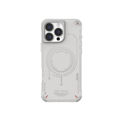 iPhone 16 Pro Kılıf M-safe Şarj Özellikli Metal Kamera Çerçeveli Skinarma Mecha Serisi Kapak