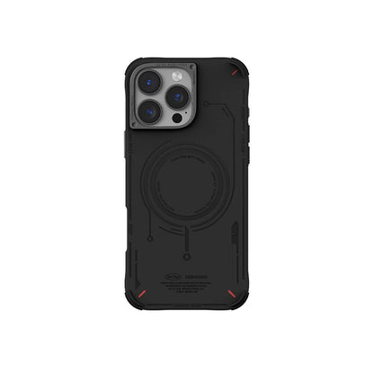 iPhone 16 Pro Kılıf M-safe Şarj Özellikli Metal Kamera Çerçeveli Skinarma Mecha Serisi Kapak