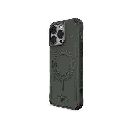 iPhone 16 Pro Kılıf M-safe Şarj Özellikli Metal Kamera Çerçeveli Skinarma Mecha Serisi Kapak
