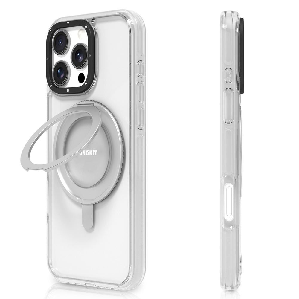 iPhone 16 Pro Kılıf M-safe Şarj Özellikli Parmak Ring Standlı Youngkit Pivot Serisi Kapak
