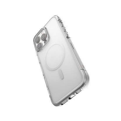 iPhone 16 Pro Kılıf M-safe Şarj Özellikli Raptic Air Serisi Airbag Tasarımlı Metal Köşelikli Şeffaf Kapak