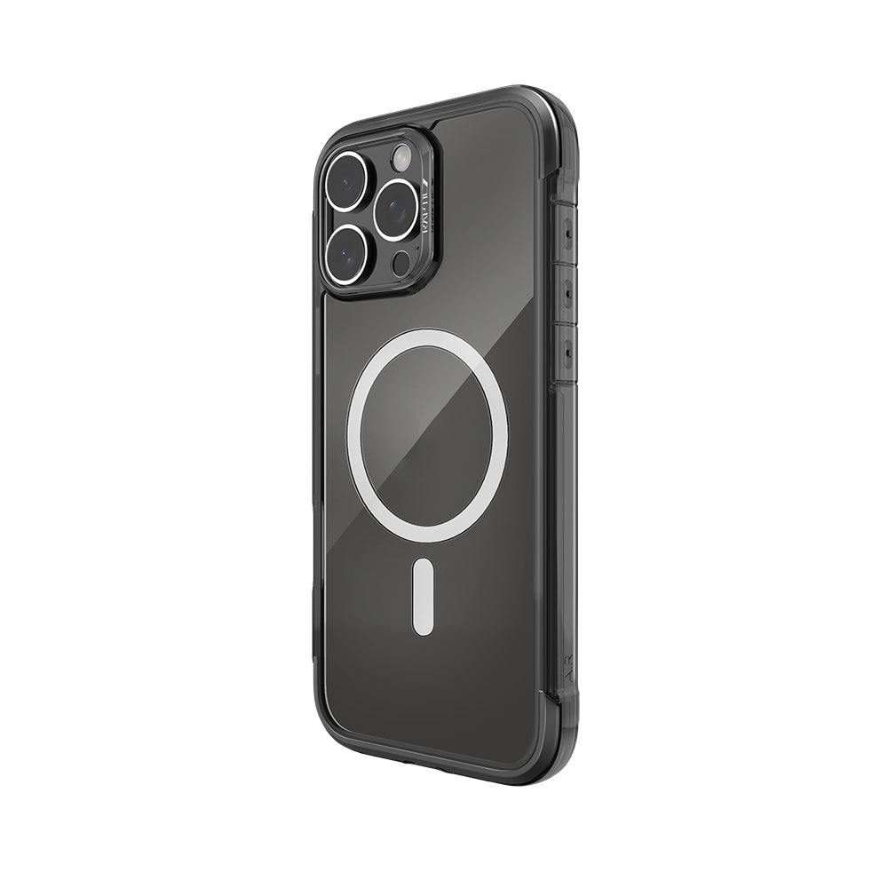 iPhone 16 Pro Kılıf M-safe Şarj Özellikli Raptic Air Serisi Airbag Tasarımlı Metal Köşelikli Şeffaf Kapak