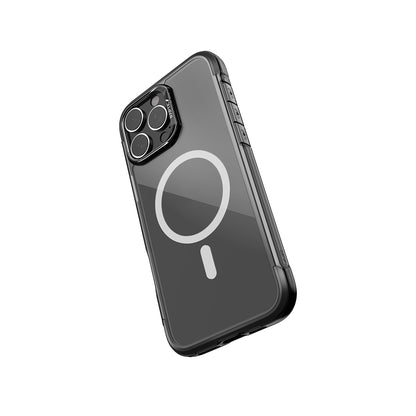 iPhone 16 Pro Kılıf M-safe Şarj Özellikli Raptic Air Serisi Airbag Tasarımlı Metal Köşelikli Şeffaf Kapak