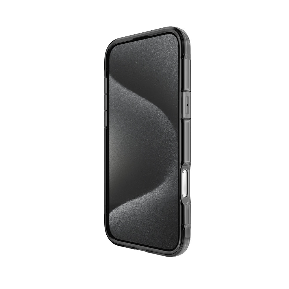 iPhone 16 Pro Kılıf M-safe Şarj Özellikli Raptic Air Serisi Airbag Tasarımlı Metal Köşelikli Şeffaf Kapak