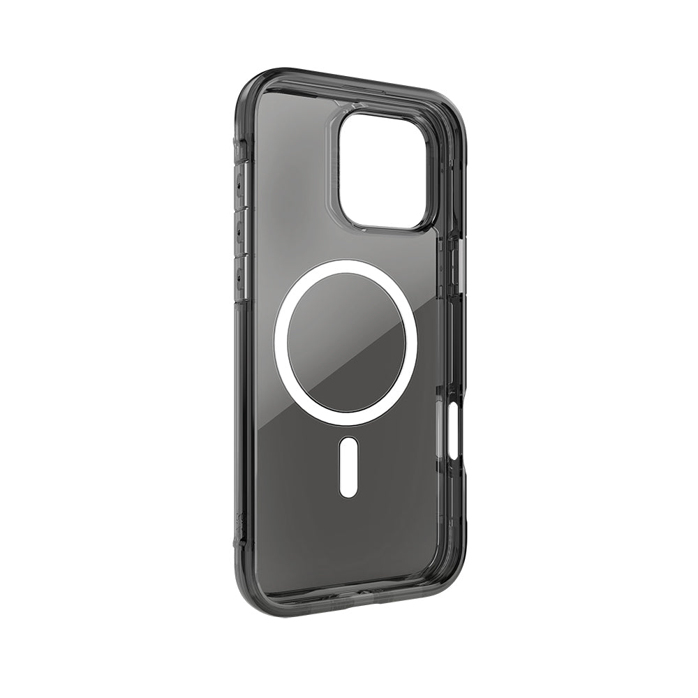 iPhone 16 Pro Kılıf M-safe Şarj Özellikli Raptic Air Serisi Airbag Tasarımlı Metal Köşelikli Şeffaf Kapak