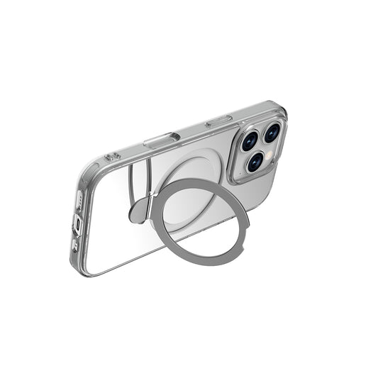 iPhone 16 Pro Kılıf M-safe Şarj Özellikli Raptic Air Stand Serisi Aynalı Arka Yüzey Standlı Kapak