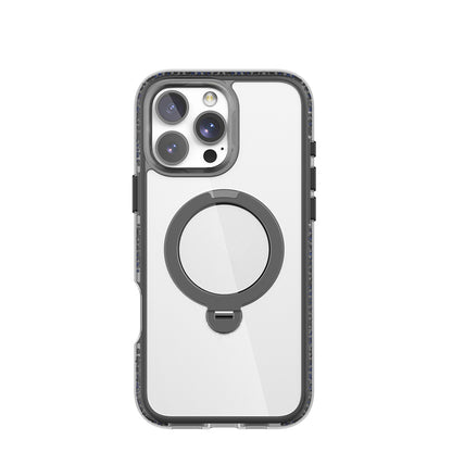 iPhone 16 Pro Kılıf M-safe Şarj Özellikli Raptic AirJoy Serisi Boncuk Tasarımlı 360 Derece Dönebilen Standlı Kapak