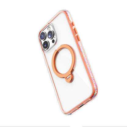 iPhone 16 Pro Kılıf M-safe Şarj Özellikli Raptic AirJoy Serisi Boncuk Tasarımlı 360 Derece Dönebilen Standlı Kapak