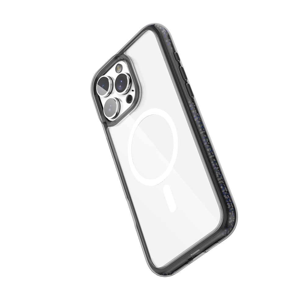 iPhone 16 Pro Kılıf M-safe Şarj Özellikli Raptic AirJoy Serisi Boncuk Tasarımlı Şeffaf Kapak