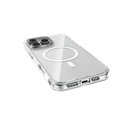 iPhone 16 Pro Kılıf M-safe Şarj Özellikli Raptic Crystal M-safe Serisi Şeffaf Kapak