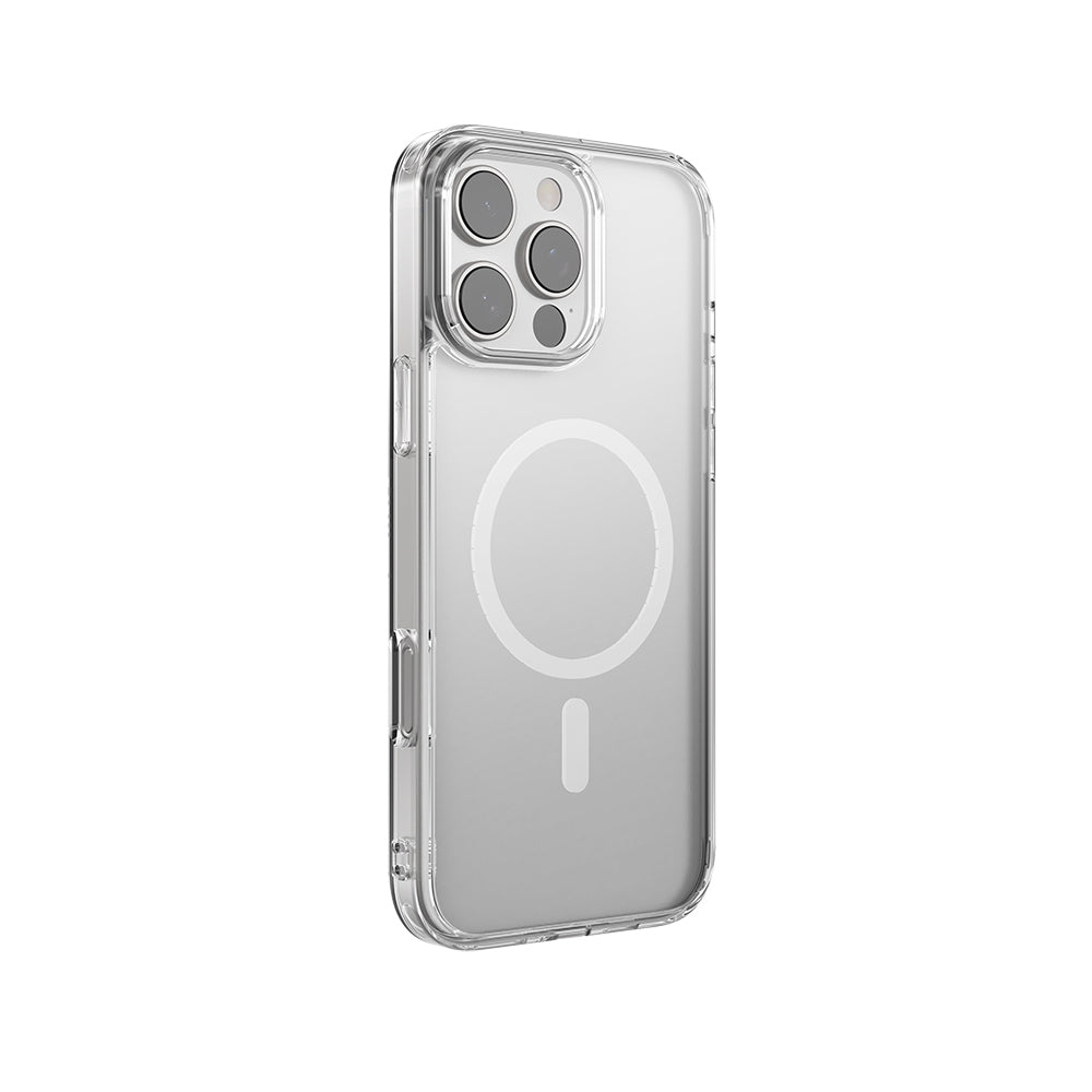 iPhone 16 Pro Kılıf M-safe Şarj Özellikli Raptic Crystal M-safe Serisi Şeffaf Kapak