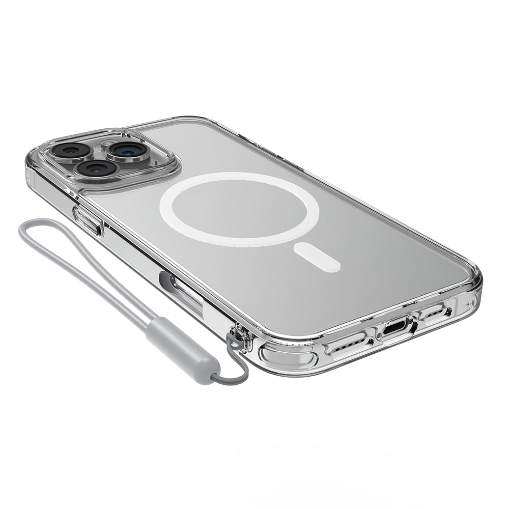 iPhone 16 Pro Kılıf M-safe Şarj Özellikli Raptic Crystal M-safe Serisi Şeffaf Kapak