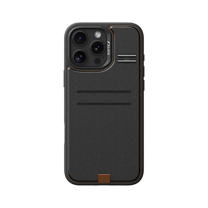 iPhone 16 Pro Kılıf M-safe Şarj Özellikli Raptic Slim Wallet Serisi Deri Görünümlü Kartlıklı Standlı Kapak