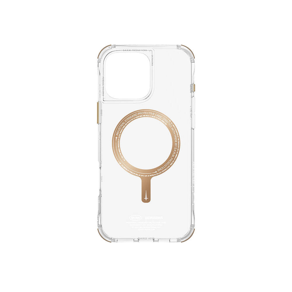 iPhone 16 Pro Kılıf M-safe Şarj Özellikli Şeffaf Airbag Tasarımlı Skinarma Saido Prime Kapak