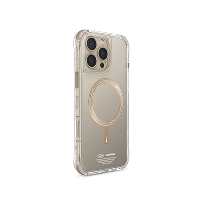 iPhone 16 Pro Kılıf M-safe Şarj Özellikli Şeffaf Airbag Tasarımlı Skinarma Saido Prime Kapak