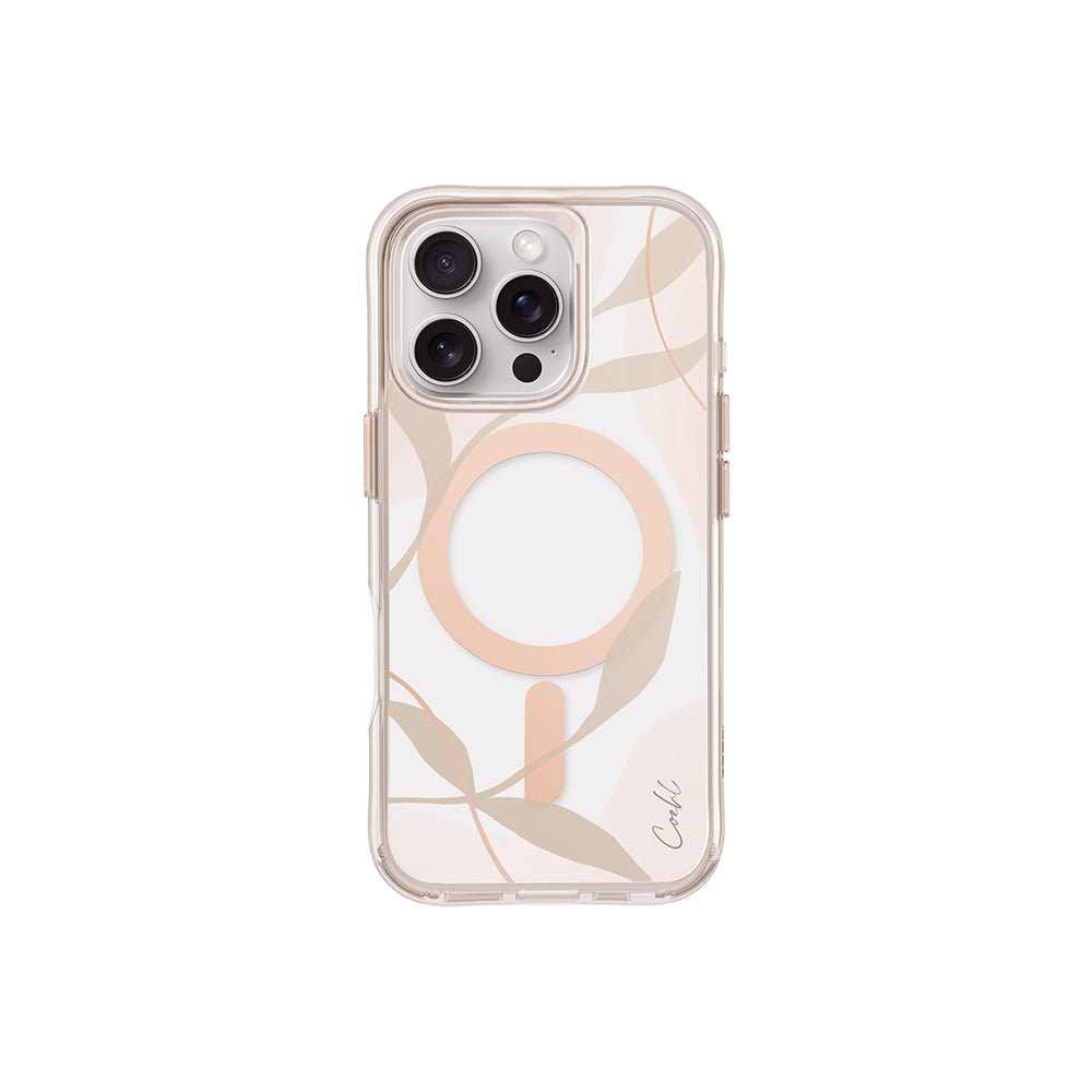 iPhone 16 Pro Kılıf M-safe Şarj Özellikli Şeffaf Arka Yüzey Coehl Verdure Kapak