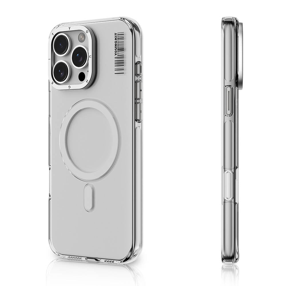 iPhone 16 Pro Kılıf M-safe Şarj Özellikli Şeffaf Youngkit Crystal Shield Serisi Kapak
